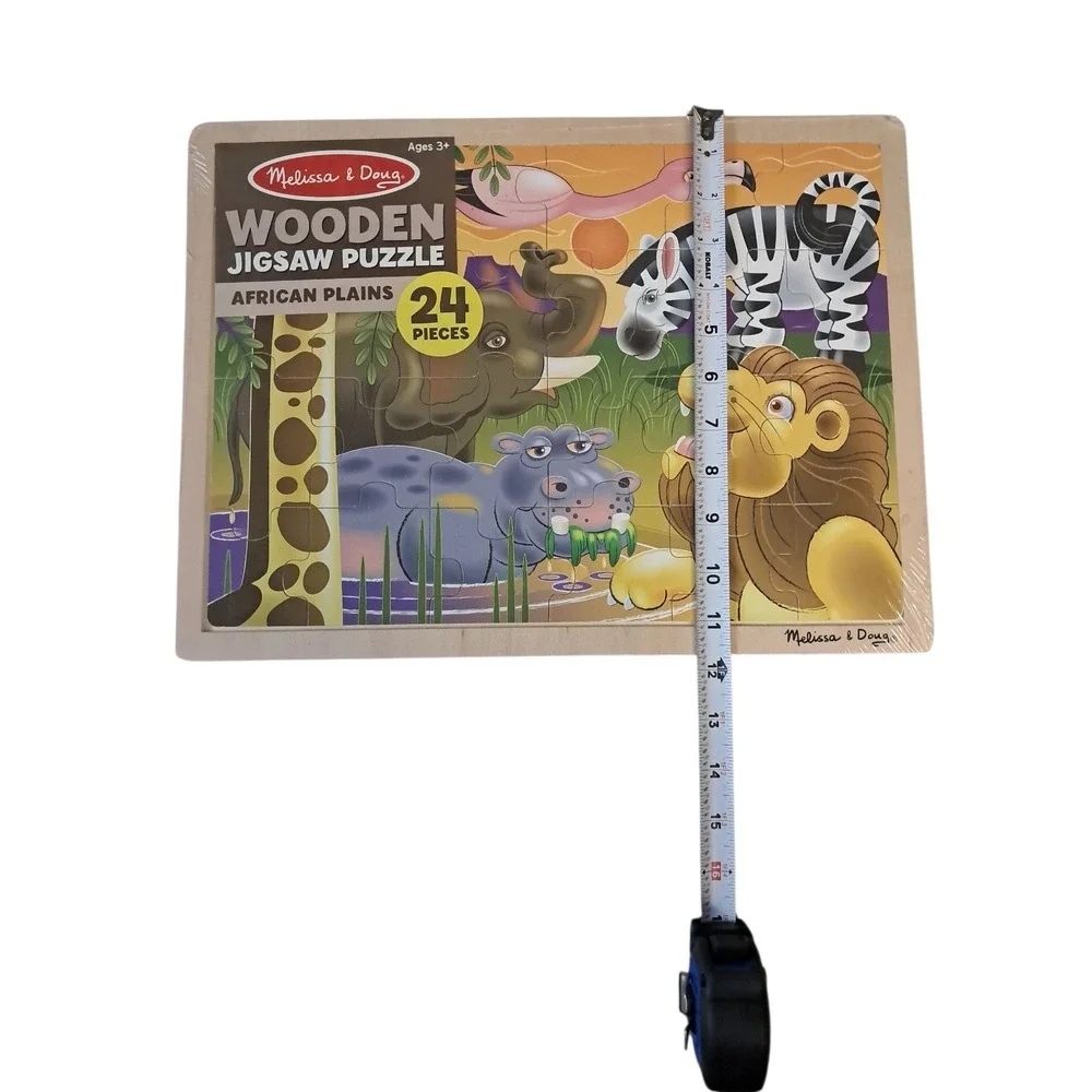 Melissa‎ & Doug Wooden JigSaw Puzzle African Plains 24 Pieces. Brand New